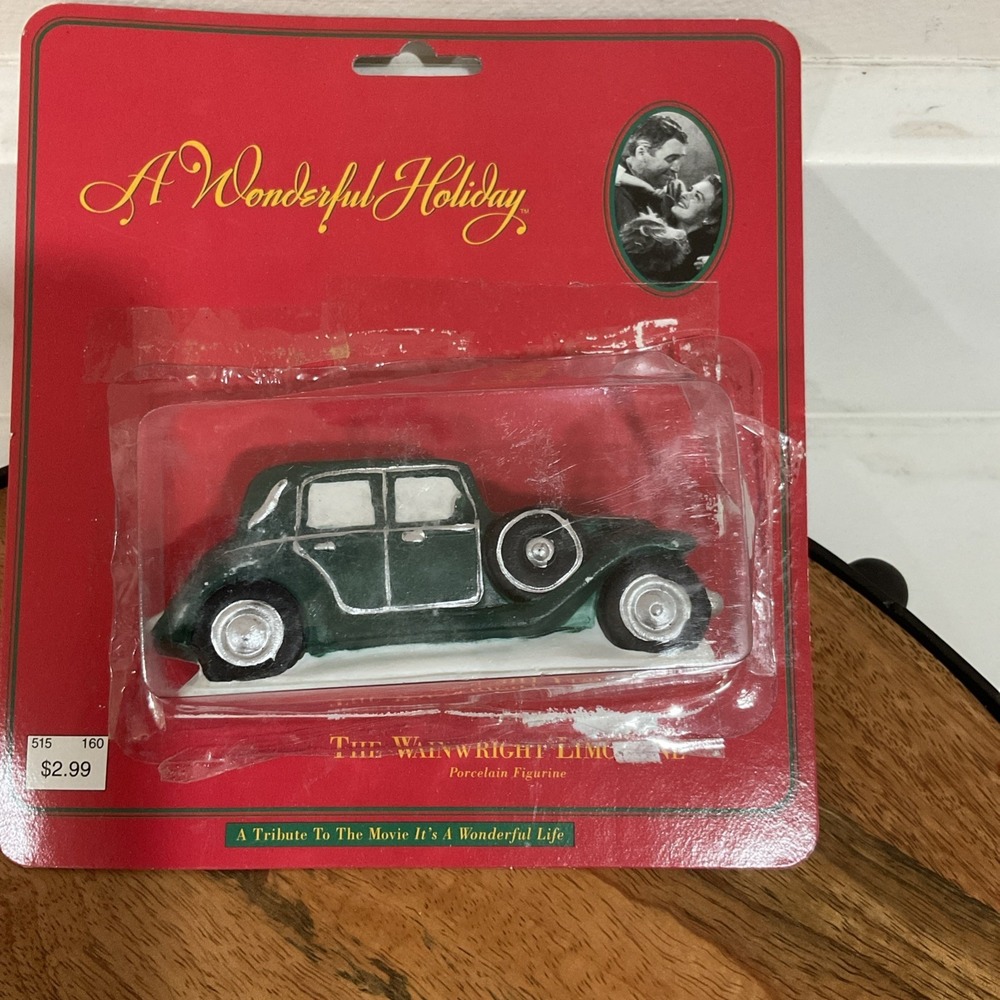 1995 It's A Wonderful Life Wainwright Limousine Car Porcelain Figurine